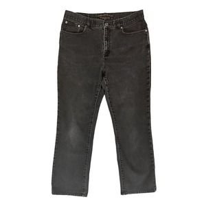 Ralph Lauren / Lauren Jeans Co Womens Black Classic Straight Denim Pant Sz: 12P